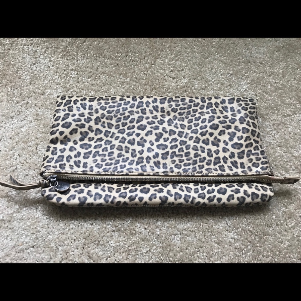 Leopard print clutch